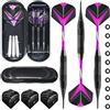 JTMKYO 1 set di freccette con punte in plastica, accessori soft-dardi, frecce elettroniche, freccette morbide professionali (viola)