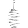 Kisangel Porta Esche a Molla per Pesca, Gabbia Esca Carpa a Forma di Oliva, Acciaio Inox, Argento, Spirali Cave e Perline Luminose, per Pesca All'aperto