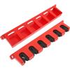 Generico Porta Stecche Biliardo da Parete Verticale Rosso | Fino a 6 Stecche, Clip Elastiche Anti-deformazione, ABS ed Eva, per Garage e Sala Giochi