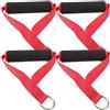 PACKOVE 4 Pezzi Maniglia Fitness Ergonomica Impugnatura Spessa per Palestra | Nailon e Schiuma, Buona Capacità di Carico, Rosso, per Bodybuilding e Allenamento in Sala