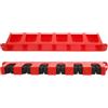 BELLIFFY Porta Stecche da Biliardo da Parete Verticale Rosso | ABS ed Eva, Fissaggio a Filo Stabile, Clip Elastiche per Sei Stecche, Casa e Zona Biliardo