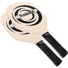 Kisangel 2 Pezzi Racchetta in Legno per Pallina Foro, Ridotto e Portatile | Uso Indoor e Altrove, Manico Comodo, Colore Beige, Accessorio Sportivo Pratico in Legno