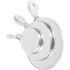 TOYANDONA 3 Pezzi Bersaglio da Tiro in Acciaio al Manganese Argento | Uso al Chiuso, Design Sospeso Gancio Incluso, Facile da Appendere su Albero o Parete