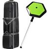 Generic Kit di supporto da viaggio per golf, stabilizzazione del braccio | Lega di alluminio Rod Stiff Arm Golf Club Protector Borsa Completa Sistema di Rinforzo Pieghevole Regolabile Stabilità Rod