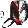 Generic Neoprene Paddle Cover Cool Black And White Dragon pickleball Paddle Cover | con cerniera Impermeabile Custodia per racchetta da pickleball Per uomini e donne Fits Most Rackets sport