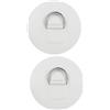 BESTOMZ 2 Pezzi Maniglia in Acciaio Inox 3cm per Canoe Gonfiabili | Adesivo Forte, Installazione Semplice, Leggero e Resistente alla Deformazione, Bianco, per Uso Esterno e Fai