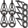 SHINEOFI 8 Pezzi Kit Riparazione Cimino Canna da Pesca | Anelli Guida Professionali, Design Pratico e Portatile, Installazione Semplice, Colore Nero, per Manutenzione