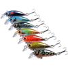 Kichvoe 7 Pezzi Esca Artificiale Minnow 4,1cm 2,5g ABS per Pesca All'aperto | Corpo Realistico a Forma di Pesce, Design con Lingua Abbassata, Resistente e Stabile a Strato