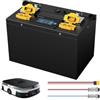 JHKJ Batteria al Litio Ferro fosfato da 12,8 V con 485/CAN | Batteria al litio portatile da 25,6 V 6 Ah 12 Ah e batteria LiFePO4 da 12,8 V 24 Ah con cavo adattatore per robot AGV.