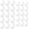 Alipis 40 Pezzi Scatola Esche Vive Portatile in Plastica Bianca per Vermi | Contenitore Leggero Resistente all Usura, per Blood Worms e Earthworms, Accessorio Pesca Compatto