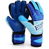 EFAH SPORTS Guanti da portiere da calcio per bambini, ragazzi e ragazzi, guanti da calcio con salva-dita e doppio polso, palmo con presa forte