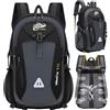 JynxtoyZeal Zaino Trekking 35 Litri Impermeabile Zainetto Uomo Donna Nero | Zaino da Viaggio Grande Capacità Zaini da Escursione Sportivo Montagna Campeggio Scuola 47x23x31cm