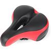 VEQSKING Morbida sella per bicicletta da donna in gel, super comoda con foro per Mountain Bike, nero/rosso
