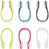 Kirunvia Stringinaso Nuoto Adulti e Bambini, Set di 6 Tappanaso Piscina in Silicone | Design Ergonomico con Struttura in Policarbonato, Cuscinetti Antiscivolo Allargati, Custodia Individuale Trasparente