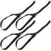 TOPBATHY 4 Pezzi Cinturino Polso per Bastoncini da Sci in Nailon Nero | Bastoni da Camminare e Trekking, Design Riutilizzabile, Vestibilità Comoda, Tensione Affidabile