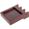 TOYANDONA Porta stecche da biliardo a 3 fori, supporto portatile per | Supporto antiscivolo per stecca da biliardo, mini porta stecche per tre stecche, struttura in legno, adatto per sale giochi.