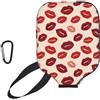 Generic Copri Paddle pickleball Racchetta Lips Kiss (4) pickleball Paddle Cover | Portable con cerniera pickleball Covers Per uomini e donne L'uso Esterno Fits Most Rackets
