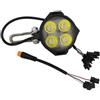 Generic Accessori for fari a LED Ebike Lampada 36V 48V Lampada Anteriore a 3 Pin con Corno Incorporato 4 lampadine a LED for Scooter elettrici Biciclette