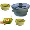 Generic Set di pentole da campeggio, pentole e padelle pieghevoli, in silico | Padelle da campeggio portatili per cucinare cucina appartamento camper viaggi all'aperto zaino in spalla