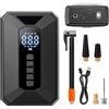 Fuuxtci Pompa d'aria ricaricabile Gonfiatore elettrico pneumatici auto, display | Pompa d'aria con schermo in reale per auto, casa, sport, spiaggia, viaggio, garage, strada, outdoor