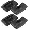 BUGUUYO 4 Pezzi Supporto per Manubri Foro Vite 11 MM Nero in Gomma | Compatibile Attrezzi Palestra e Casa, Sistemazione Ordinata, Protezione Pavimenti, Accessorio per Rack