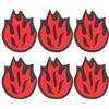 Didiseaon 6 Pezzi Ammortizzatore per Racchetta Tennis in Silicone, Rosso | Forma a Lingua di Fuoco, Accessorio per Tennis, Facile da Portare e Usare, Migliora Controllo, per Racchetta
