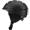 LRXFPIYF Casco da Neve in-Stampato Leggero Protettivo, Ventilato, Casco da Regolazione, per Sport Invernali, Nero, M