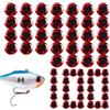 Zqkimzi Occhi di pesce come esca, kit di esche, accessori da pesca | Materiale olografico per il fai da te per la costruzione di esche e legare mosche