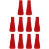 JUMPLAWN 10 Pezzi Punta di Freccia in Gomma Rossa da 6mm | Asta in Fibra di Vetro e Carbonio, Gioco di Tiro L'arco, Punta Smussata di Sicurezza