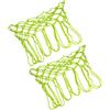 Gadpiparty 2 Pezzi Rete da Basket Luminosa in Nailon, 12 Anelli, Verde Chiaro | Sostituzione per Canestro, Design lungo 12 Anelli, Uso Esterno e Partite Notturne, Installazione Semplice