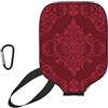 Generic Copri Paddle pickleball Racchetta Vintage Burgundy pickleball Paddle Cover | antigraffio con cerniera pickleball Racket Case Per Fits Most Rackets uomini e donne sport