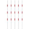 Milageto 5 Pezzi Aste Slalom Leggeri Strisce Rosse e Bianche, asticelle di Delimitazione, Struttura in PVC, Attrezzatura Sportiva, Allenatori