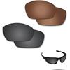 Fiskr anti-saltwater occhiali da sole polarizzati di ricambio per Oakley Ten (x 2 paia confezionate, Stealth Black & Bronze Brown