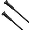 USLINMINJIN Raggi per bicicletta, 28 pezzi, 14 G, 2,0 mm, testa dritta, in acciaio inox, colore nero, diametro uguale (288 mm)