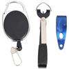 TOPPERFUN Clipper da Pesca 3 in 1, Strumento per Nodo, Leggero | ABS e Acciaio Inossidabile, con Moschettone, per Appassionati di Pesca, Uso Pratico