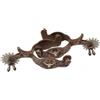 Colcolo Sperone con Girevole Stabile Sperone Finitura Bronzo Scuro Accessorio Equestre per Collezionisti di Attrezzature Equestri
