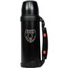 Hubertus - Thermos nero con motivo caccia, idea regalo per cacciatori, borsa dell'acqua calda per bevande fredde e calde di oefele.de