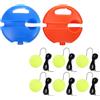 HEMOTON Set da 2 Trainer da Tennis con Corda Elastica e Palline per | Base in Plastico Antiscivolo, Uso Interno ed Esterno, Portatile per Allenamento e Ritmo Regolare