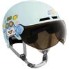 Fonowx Casco Integrale Omologato | Regolabile, Casco con Visiera, Ventilato, per monopattino elettrico, Scuola, Bambine