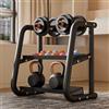 Generic Rastrelliera per manubri per palestra domestica, supporto per pesi in metallo a 3 livelli per kettlebell e altre attrezzature da allenamento