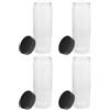 Kichvoe PVC Tubo Trasparente per Palline da Golf 4 Pezzi | Imballo Cilindrico Verticale, e Antiurto, per Casa e Vetrina Negozio, Bordo Liscio senza Bave