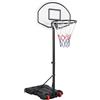 Yaheetech Canestro Basket Esterno Portatile Altezza Regolabile 196-251 cm Pallacanestro da Camera Interno Sportivo