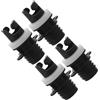 Gadpiparty 4 Pezzi Adattatore Valvola per Pompa SUP Gonfiabile, PVC Nero | Convertitore Rapido, Connessione Sicura e Tenuta Anti Perdite, per Gommoni e Pompe Gonfiabili All'aperto