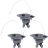 Zerodeko 3 Pezzi Tappo Valvola Aria per Kayak Gonfiabile a 8 Fori Grigio | Copertura ad Alta Pressione in Pvc, Montaggio Rapido, per Canoa e Gommone, Ricambio per Attività Acquatiche