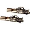 Luxshiny 2 Pezzi Fischietto Testa Drago in Ottone Dorato Gancio Portachiavi | Emergenza e Campeggio All'aperto, Stile Retrò Unico, Decorazione Fai, Forma Testa di Drago