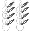 TOYANDONA 8 Pezzi Clip Divisoria per Lenza a Sgancio Rapido, Robusta, Argento | ABS e Acciaio Inox, Uso su Fiume e Mare, per Appassionati e Principianti