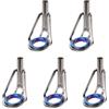 WHAMVOX 5 Pezzi Anelli Guida per Canna da Pesca in Acciaio Inox, Ricambio | Sostituzione Facile, Uso Scorrevole, Non Danneggia la Lenza, Accessori per Attrezzatura da Pesca