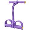 Generic Fascia di resistenza a 6 tubi con manici e pedali, tensione di 22,7 kg, per esercizi a casa, allenamento completo del corpo, viola
