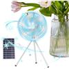 Generic Ventilatore di circolazione all'aperto silenzioso della luce ricaricabile | Ventilatore da campeggio portatile ricaricabile solare con luce LED, motore silenzioso e angoli regolabili per pesca