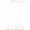 EXCEART Terminale da Pesca in Filo d'Acciaio con circolari ardiglioni, 5 Pezzi, Ready to Use, per Beach Casting e dalla Barca